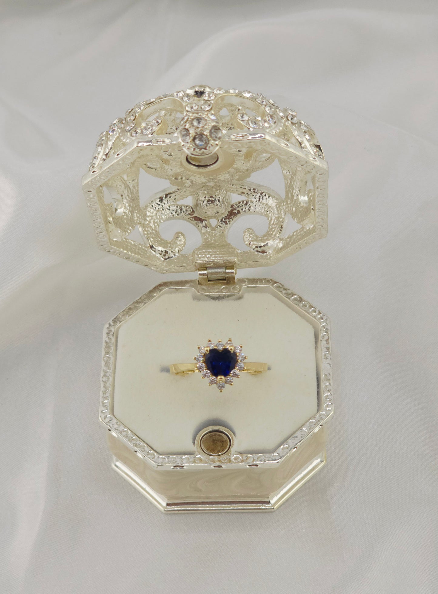 Blue Heart Ring 10kt